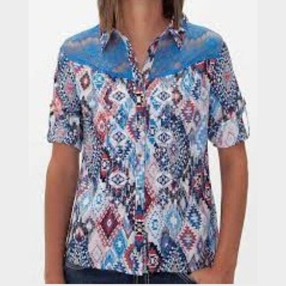 Roar Women's Electric Shout It Out Shirt - XL - Picture 1 of 8